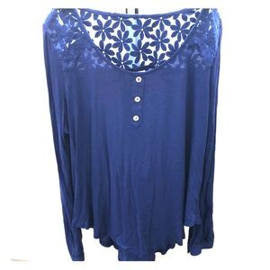 3 for $15—- Cobalt Blue Long Sleeve Blouse